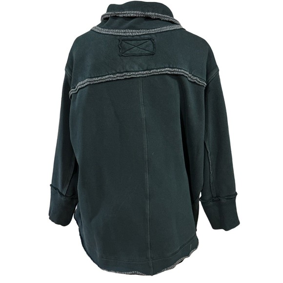 Free People We The Free Loui Cardi Jacket Top Oversized Ribbed  Sz S EUC - Picture 2 of 4